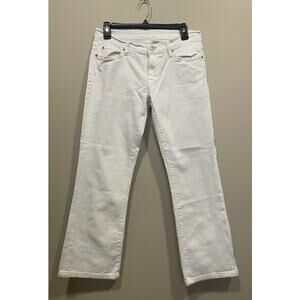 Elegant White Flare Wide Leg Jeans